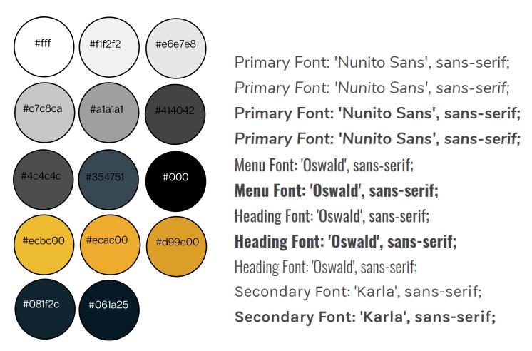 Palette and Typography