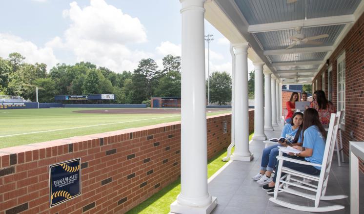 ETBU Tiger Softball Clubhouse porch